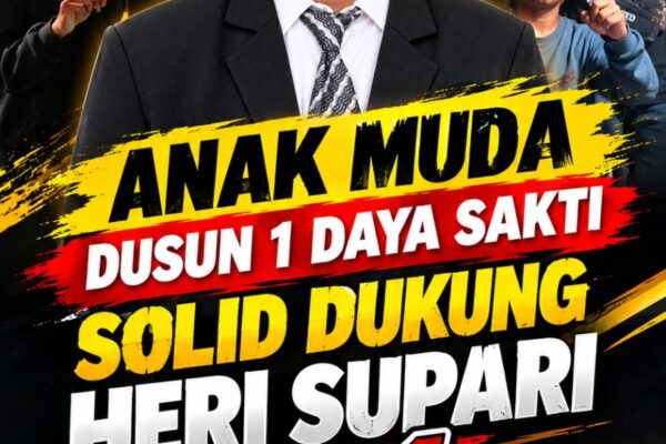 Anak Muda Dusun 1 Daya Sakti Solid Dukung Heri Supari, Sebut 5 Komitmen Pro Anak Muda